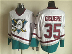 Mighty Ducks of Anaheim #35 Jean-Sebastien Giguere 2003 CCM Vintage White Jersey