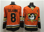 Anaheim Ducks #8 Teemu Selänne Orange Jersey