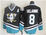 Mighty Ducks of Anaheim #8 Teemu Selanne 1997 CCM Vintage Black Jersey