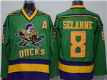 The Mighty Ducks #8 Teemu Selanne CCM Vintage Green Movie Jersey
