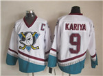 Mighty Ducks of Anaheim #9 Paul Kariya 2003 CCM Vintage White Jersey