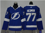 Tampa Bay Lightning #77 Victor Hedman Women's Blue Jersey
