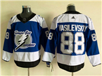 Tampa Bay Lightning #88 Andrei Vasilevskiy Blue 2020/21 Reverse Retro Jersey