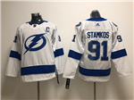 Tampa Bay Lightning #91 Steven Stamkos Youth White Jersey