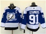 Tampa Bay Lightning #91 Steven Stamkos Blue 2020/21 Reverse Retro Jersey