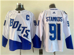 Tampa Bay Lightning #91 Steven Stamkos White 2022 Stadium Series Jersey