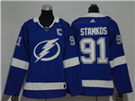 Tampa Bay Lightning #91 Steven Stamkos Women's Blue Jersey