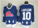 Quebec Nordiques #10 Guy Lafleur CCM Vintage Blue Jersey