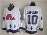 Quebec Nordiques #10 Guy Lafleur CCM Vintage White Jersey