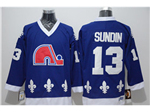 Quebec Nordiques #13 Mats Sundin CCM Vintage Blue Jersey
