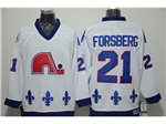 Quebec Nordiques #21 Peter Forsberg CCM Vintage White Jersey