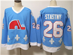 Quebec Nordiques #26 Peter Stastny CCM Vintage Light Blue Jersey