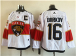 Florida Panthers #16 Aleksander Barkov White Jersey
