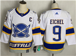 Buffalo Sabres #9 Jack Eichel White 2020/21 Reverse Retro Jersey