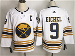 Buffalo Sabres #9 Jack Eichel White 50th Season Jersey