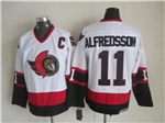 Ottawa Senators #11 Daniel Alfredsson CCM Vintage White Jersey