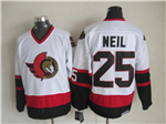 Ottawa Senators #25 Chris Neil CCM Vintage White Jersey