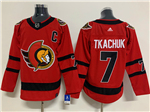 Ottawa Senators #7 Brady Tkachuk Red 2020/21 Reverse Retro Jersey