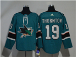 San Jose Sharks #19 Joe Thornton Teal Jersey