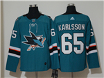 San Jose Sharks #65 Erik Karlsson Teal Jersey