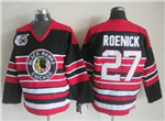 Chicago Blackhawks #27 Jeremy Roenick 1940's CCM Vintage Black Jersey
