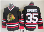 Chicago Blackhawks #35 Tony Esposito CCM Vintage Black Jersey