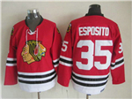 Chicago Blackhawks #35 Tony Esposito 1963 CCM Vintage Red Jersey