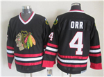 Chicago Blackhawks #4 Bobby Orr CCM Vintage Black Jersey