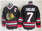 Chicago Blackhawks #7 Chris Chelios CCM Vintage Black Jersey