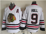 Chicago Blackhawks #9 Bobby Hull CCM Vintage White Jersey