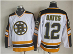 Boston Bruins #12 Adam Oates 2000's Vintage CCM White Jersey