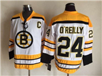 Boston Bruins #24 Terry O'Reilly Vintage CCM White Jersey