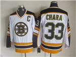 Boston Bruins #33 Zdeno Chara 2000's Vintage CCM White Jersey
