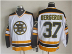 Boston Bruins #37 Patrice Bergeron 2000's Vintage CCM White Jersey