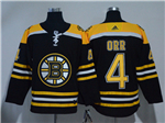 Boston Bruins #4 Bobby Orr Black Jersey
