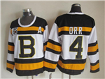 Boston Bruins #4 Bobby Orr 1992 Vintage CCM 75th White Jersey