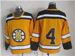 Boston Bruins #4 Bobby Orr 1960's Vintage CCM Gold Jersey