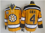 Boston Bruins #4 Bobby Orr 2010 Winter Classic Vintage CCM Gold Jersey