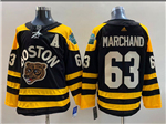 Boston Bruins #63 Brad Marchand Black 2023 Winter Classic Jersey