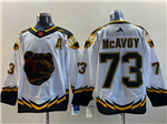 Boston Bruins #73 Charlie McAvoy White Reverse Retro 2.0 Jersey