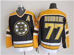 Boston Bruins #77 Ray Bourque 2000's Vintage CCM Black Jersey