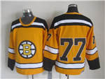 Boston Bruins #77 Ray Bourque 1960's Vintage CCM Gold Jersey