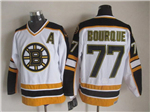 Boston Bruins #77 Ray Bourque 2000's Vintage CCM White Jersey