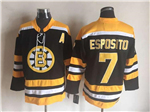 Boston Bruins #7 Phil Esposito Vintage CCM Black Jersey