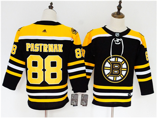 Boston Bruins #88 David Pastrnak Youth Black Jersey