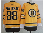 Boston Bruins #88 David Pastrnak Yellow 2020/21 Reverse Retro Jersey