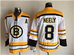 Boston Bruins #8 Cam Neely Vintage CCM White Jersey