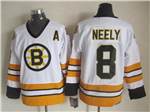 Boston Bruins #8 Cam Neely 1970's Vintage CCM White Jersey