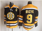 Boston Bruins #9 Johnny Bucyk Vintage CCM Black Jersey