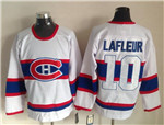 Montreal Canadiens #10 Guy Lafleur 1945 CCM Vintage White Jersey